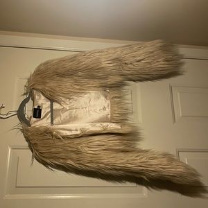 Faux Pink Fur Jacket